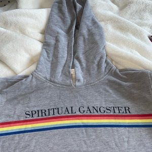 Spiritual gangster.. cropped hoodie.. size XS!